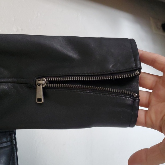 Wilsons Genuine Leather Moto Jacket In Black Size S - Picture 7 of 10